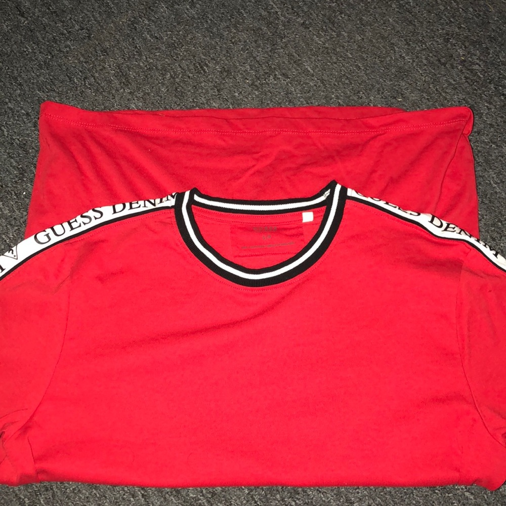 Red Guess Denim Tee